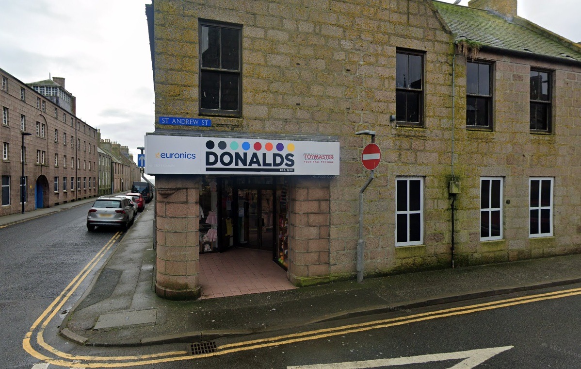 Donalds Department Store Street View from St Andrews Street.